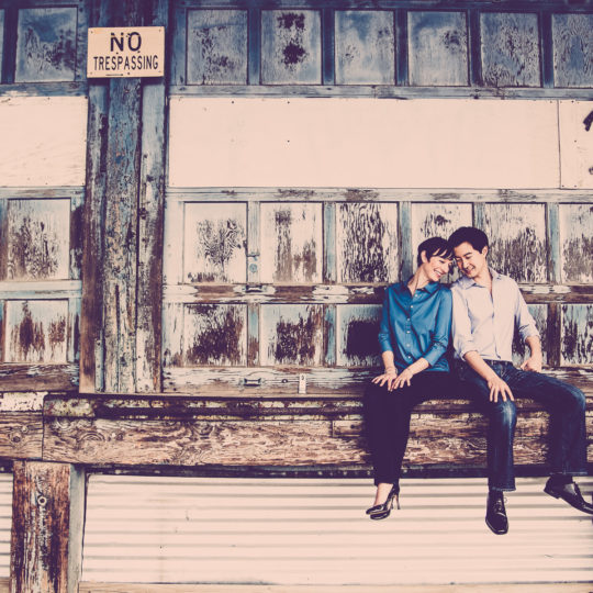 houston downtown warehouse engagement portrait by steve lee photography