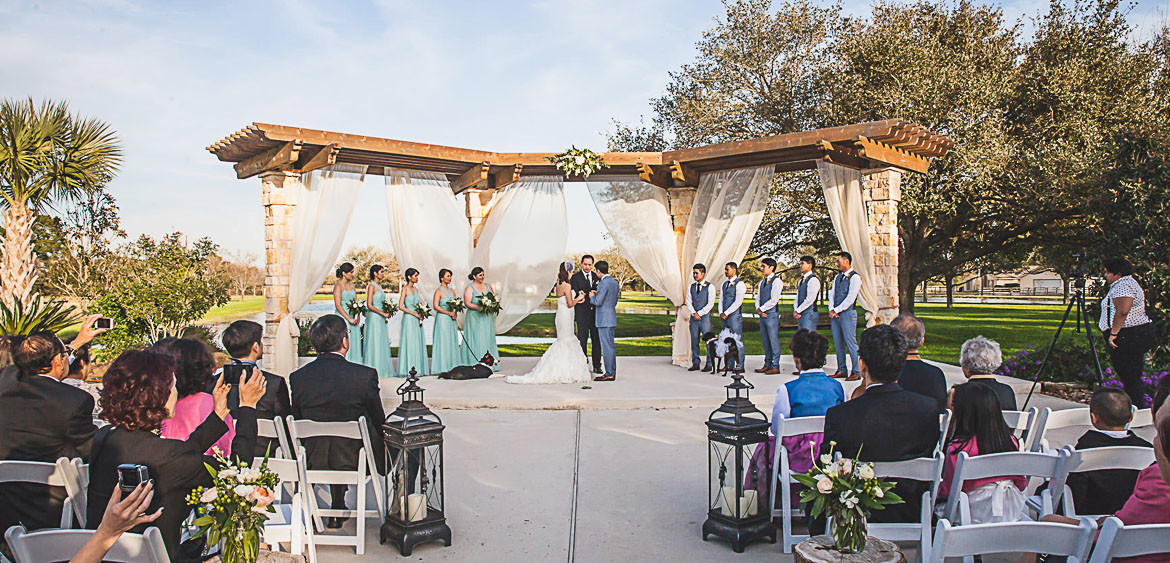 houston wedding moffitt oaks steve lee photography outdoor ceremony gazebo
