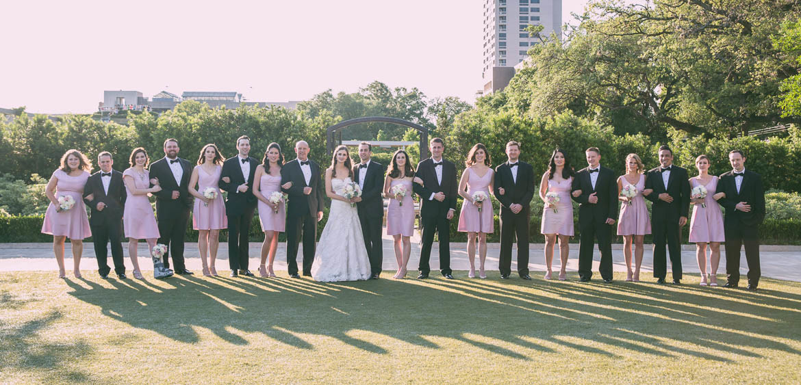 hartz houston wedding at mcgovern centennial garden wedding party by steve lee photography