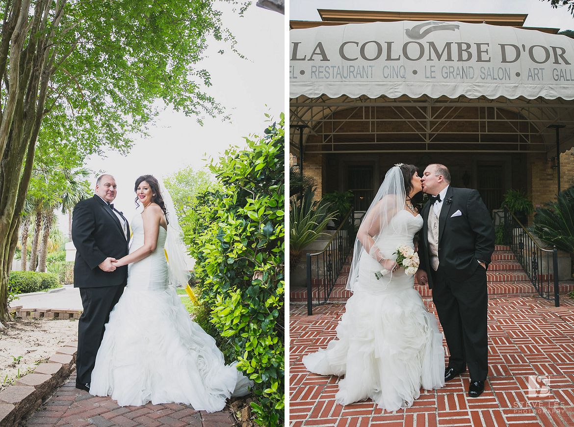 houston wedding steve lee photography la colombe d'or bride and groom