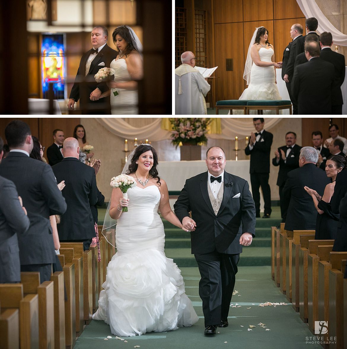 houston wedding steve lee photography st theresa catholic church ceremony exit