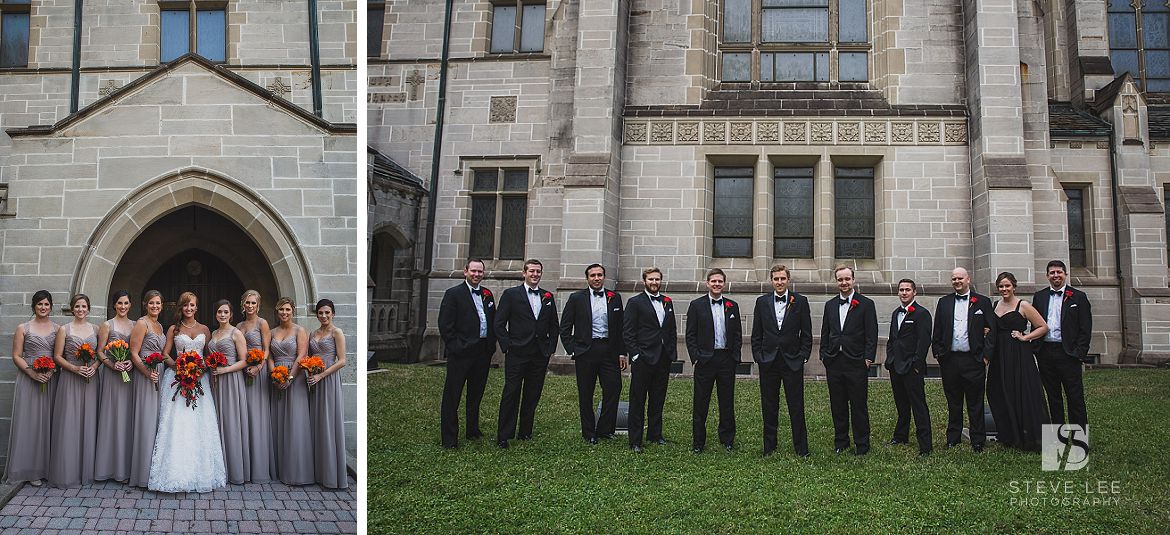 APPLING Houston Wedding at St. Paul Methodist bridesmaids groomsmen by Steve Lee Photography