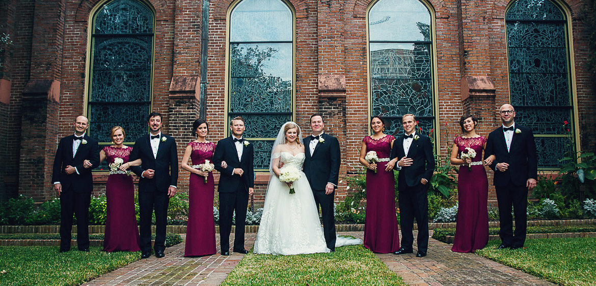 WYATT Houston Wedding at Christ Church Cathedral wedding party by Steve Lee Photography