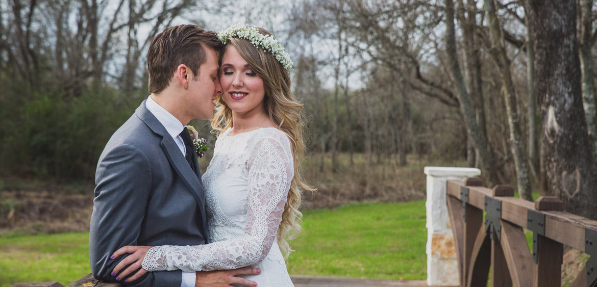 story wedding creative editorial portrait on bridge by the tree at pecan springs by steve lee photography