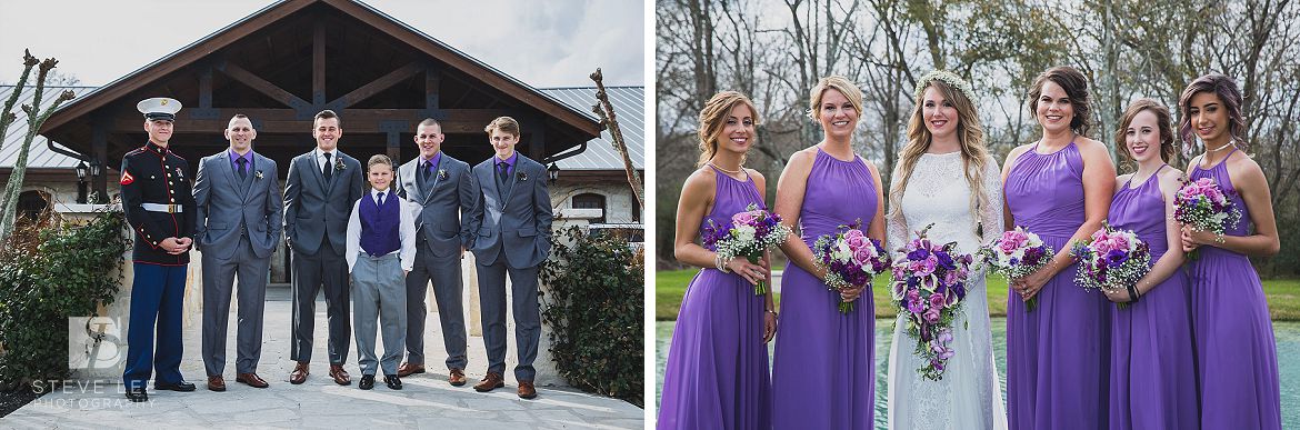 story wedding groomsmen and bridesmaids at pecan springs by steve lee photography