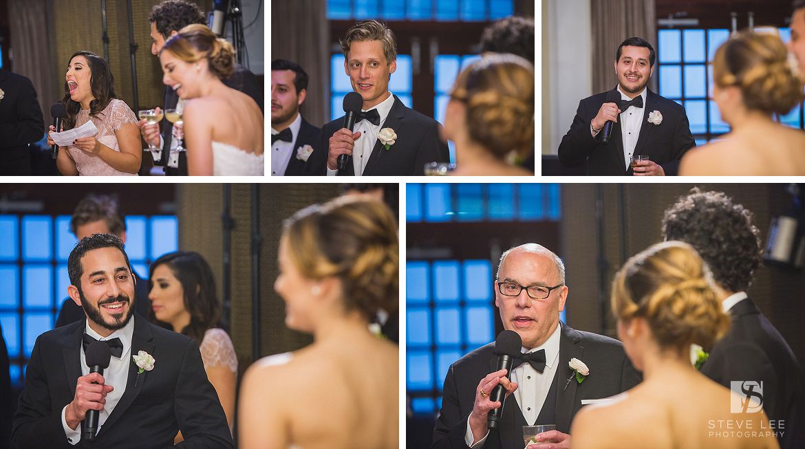 Nieto houston wedding toasts at crystal ballroom by steve lee photography